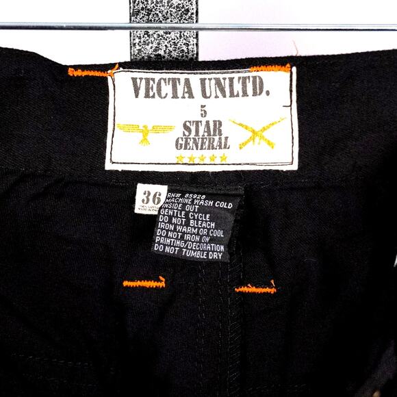 Men's Five 5 Star Vecta Streetwear Shorts SZ 36 Metallic Baggy Hip Hop Military - Picture 4 of 6